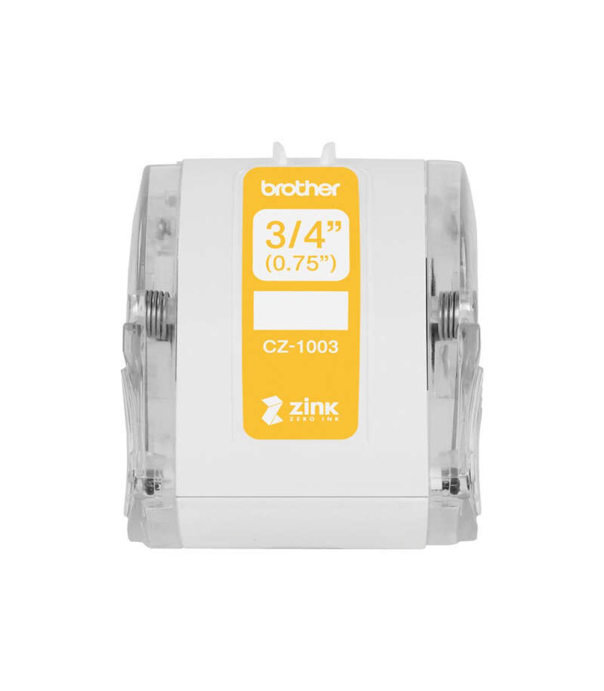 Brother CZ1003 Rollo de Etiquetas Originales de Tamaño Personalizado - Ancho 19mm x 5 metros - Zero Ink