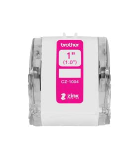 Brother CZ1004 Rollo de Etiquetas Originales de Tamaño Personalizado - Ancho 25mm x 5 metros - Zero Ink