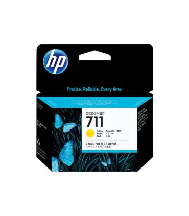 HP 711 Amarillo Pack de 3 Cartuchos de Tinta Originales - CZ136A