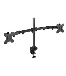 Tooq Soporte de Mesa con Brazos Articulados para 2 Monitores de 13"-32" - Giratorio e Inclinable - Gestion de Cables - Peso Max.