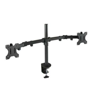Tooq Soporte de Mesa con Brazos Articulados para 2 Monitores de 13"-32" - Giratorio e Inclinable - Gestion de Cables - Peso Max.