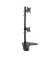 Tooq Soporte de Mesa para 2 Monitores en Vertical de 17"-32" - Giratorio e Inclinable - Peso Max 9kg x Brazo - VESA 100x100mm