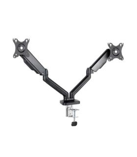 Tooq Soporte Mesa Pantalla - Giro 180º - Inclinacion - 2 Brazos 17-32 - Color Negro