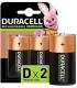Duracell Pilas Recargables NiHM D LR20 1.2V 3000mAh - Precargadas - 2 Unidades