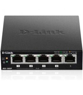 D-Link Switch 5 Puertos Fast Ethernet 1 Puerto Habilitado para PoE