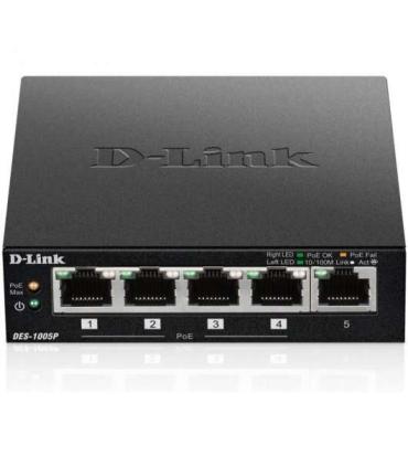 D-Link Switch 5 Puertos Fast Ethernet 1 Puerto Habilitado para PoE