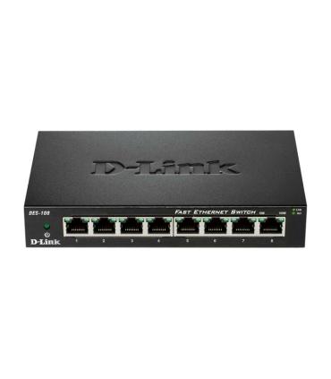 D-Link Switch 8 Puertos Fast Ethernet Gigabit 10/100 Mbps