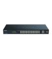 D-Link Switch Semigestionable 24 Puertos Gigabit PoE 370W + 2 Puertos Combo