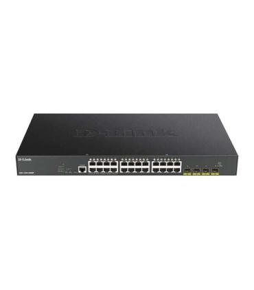 D-Link Switch Semigestionable 24 Puertos Gigabit PoE 370W + 4 Puertos 10G SFP