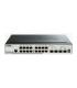 D-Link Switch Semigestionable 16 Puertos Gigabit + 2 Puertos Giga Combo + 2 Puertos 10G SFP