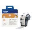 Brother DK11221 - Etiquetas Originales Precortadas Cuadradas - 23x23 mm - 1000 Unidades - Texto negro sobre fondo blanco