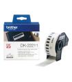 Brother DK22211 - Etiquetas Originales de Tamaño personalizado - Ancho 29mm x 15,24 metros - Texto negro sobre fondo blanco