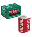 Dohe Rollo de 200 Etiquetas Adhesivas Fragil - 100x50mm - Ideal para Expedicion de Paquetes