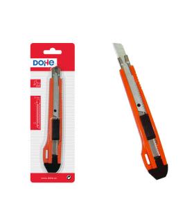 Dohe Cutter Resistente de Plastico - Cuchillas Tronzables de Acero - Sistema de Bloqueo de Cuchilla - Guia Metalica