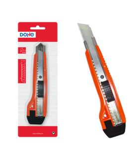 Dohe Cutter de Plastico Resistente - Cuchillas Tronzables de Acero - Sistema de Bloqueo de Cuchilla - con Guia Metalica