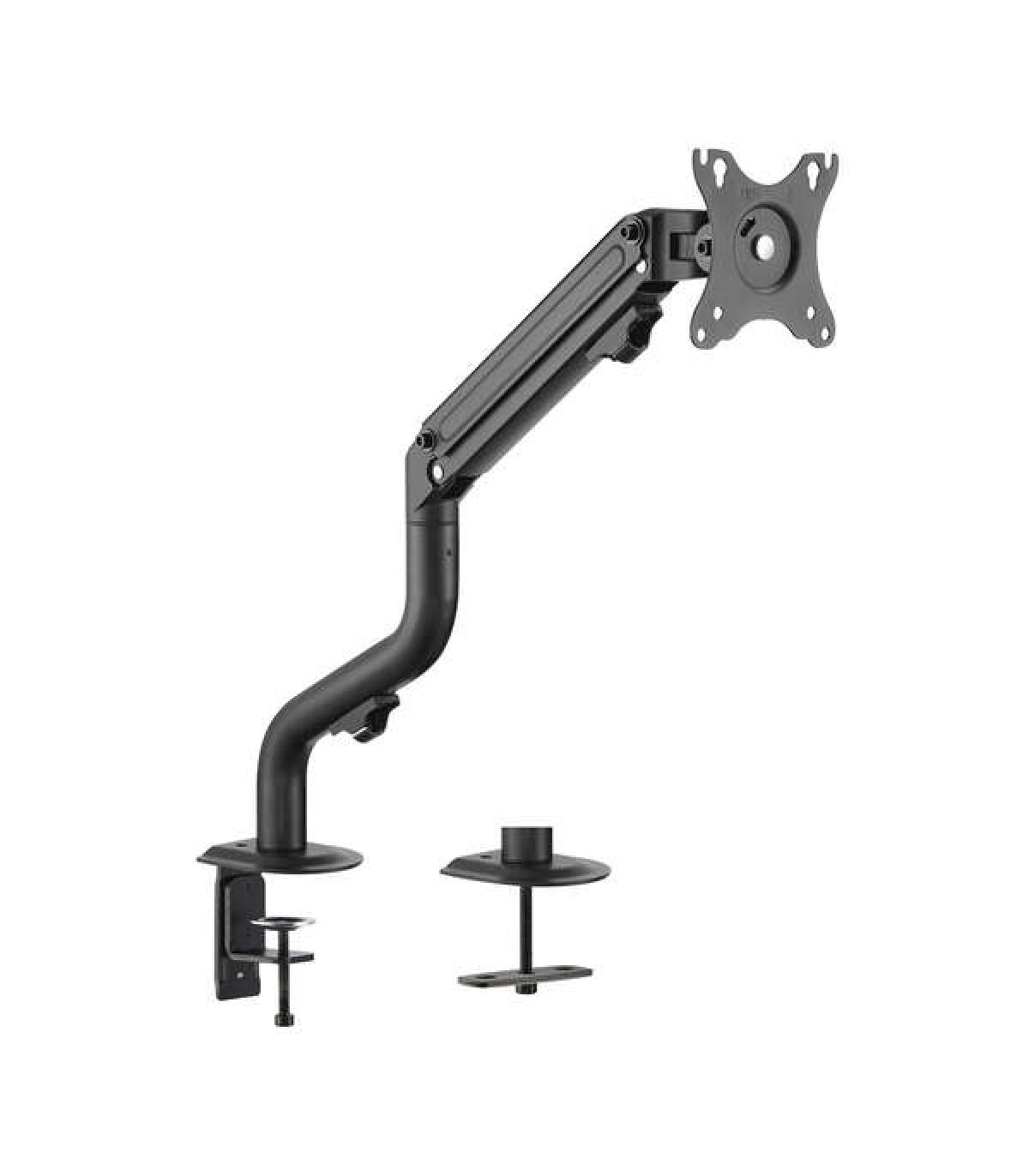 Aisens Soporte de Mesa ECO Contrapeso Giratorio e Inclinable para Monitor/TV 8kg (3 Pivotes - 1 Brazo) de 17-32 - Color Negro