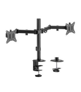 Aisens Soporte de Mesa ECO Giratorio e Inclinable para Monitor/TV 9kg (3 Pivotes - 2 Brazos) de 17-32 - Color Negro