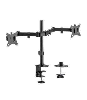 Aisens Soporte de Mesa ECO Giratorio e Inclinable para Monitor/TV 9kg (3 Pivotes - 2 Brazos) de 17-32 - Color Negro