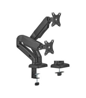 Aisens Soporte de Mesa PRO Contrapeso Giratorio e Inclinable para Monitor/TV 9kg (3 Pivotes - 2 Brazos) de 17-32 - Color Negro