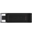 Kingston DataTraveler 70 Memoria USB Tipo C 64GB - USB-C 3.2 Gen 1 - Con Tapa - Color Negro (Pendrive)
