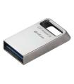 Kingston DataTraveler Micro Memoria USB 64GB - USB 3.2 Gen 1 - Ultracompacta y Ligera - Enganche para Llavero - Cuerpo Metalico 