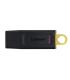Kingston DataTraveler Exodia Memoria USB 128GB - USB 3.2 Gen 1 - Con Tapa - Enganche para Llavero - Color Negro (Pendrive