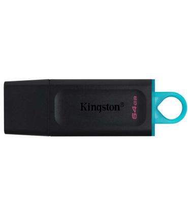 Kingston DataTraveler Exodia Memoria USB 64GB - USB 3.2 Gen 1 - Con Tapa - Enganche para Llavero - Color Negro (Pendrive