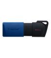 Kingston DataTraveler Exodia M Memoria USB 64GB - USB 3.2 Gen 1 - Capuchon Movil - Enganche para Llavero - Color Negro/Azul (Pen