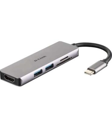 D-Link Hub USB-C 5 en 1 Lector SD, MicroSD, HDMI 4K, 2x USB 3.0
