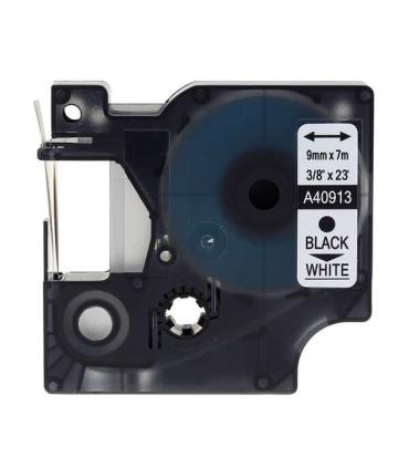 Dymo D1 40913 Cinta de Etiquetas Generica para Rotuladora - Texto negro sobre fondo blanco - Ancho 9mm x 7 metros - Reemplaza S0