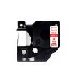 Dymo D1 45015 Cinta de Etiquetas Generica para Rotuladora - Texto rojo sobre fondo blanco - Ancho 12mm x 7 metros - Reemplaza S0