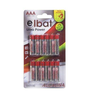 Elbat Pack de 12 Pilas Alcalinas LR03/AAA