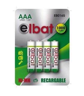 Elbat Pack de 4 Pilas Recargables LR03 AAA 1000mAh