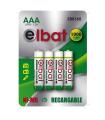 Elbat Pack de 4 Pilas Recargables LR03 AAA 1000mAh