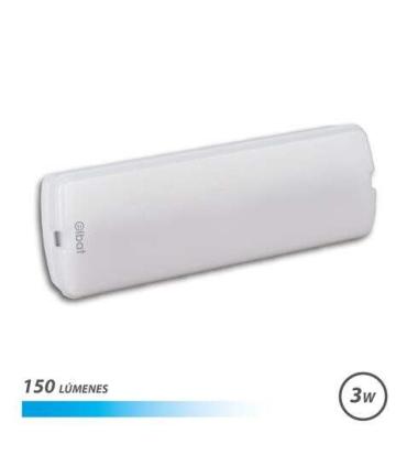 Elbat Luz de Emergencia 3W 150lm - 6000k Luz Fria - Autonomia hasta 3h - IP20