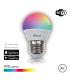 Elbat Bombilla LED Esferica Smart Wi-Fi G45 E27 5W 470lm RGB - Temperatura 2700K a los 6000K - Control de Voz - Control Remoto..