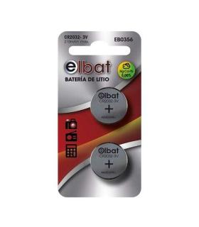Elbat Pack de 2 Pilas Litio de Boton CR2032 3V