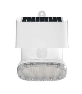 Elbat Foco Solar 2000LM - Luz Fria 6000K - Regulacion Vertical y Horizontal - Panel Solar 1W - IP65 - Color Blanco