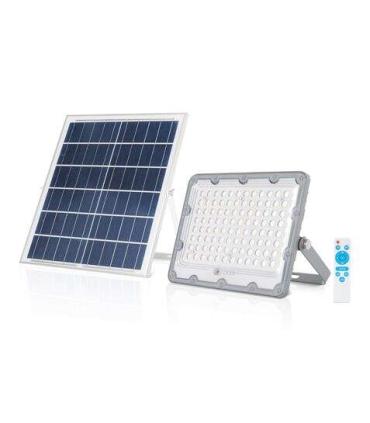 Elbat Foco Solar Led 50W - 1440LM - Luz Fria 6500K - Autonomia hasta 2 Dias - Control Remoto - IP67