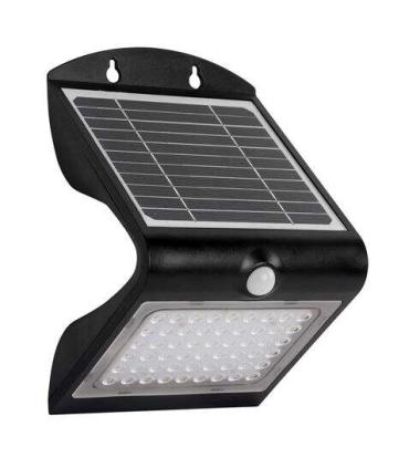 Elbat Aplique Led Solar Doble Iluminacion 4W - 500LM - Luz Fria 6000K - Luz Calidad 3000K - Sensor de Movimiento