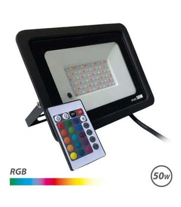 Elbat Foco Led RGB 50W - Control Remoto - IP65 - Ideal para Exterior
