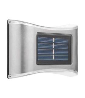 Elbat Aplique Solar LED 150lm - Panel Solar Integrado 2V, 120mAh - Bateria 1.2V, 600mAh - Carcasa Acero Inoxidable