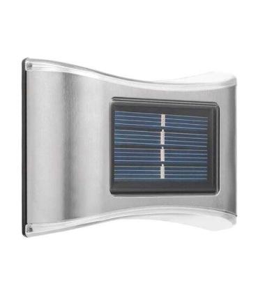Elbat Aplique Solar LED 150lm - Panel Solar Integrado 2V, 120mAh - Bateria 1.2V, 600mAh - Carcasa Acero Inoxidable