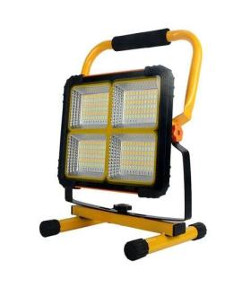 Elbat Foco Solar LED 120W 780lm - Panel Solar Integrado 6V, 3W - Bateria 3.2V, 20000mAh - Angulo Iluminacion 360º - Soporte Pleg