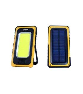 Elbat Linterna LED Solar Recargable - Gancho e Iman - Cob 10W 800LM - Color Negro
