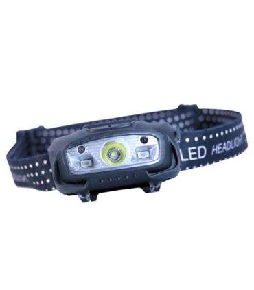 Elbat Linterna LED de Cabeza Frontal LED 220LM - Deteccion Manos - Resistente al Agua - Ligera - Color Negro
