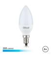 Elbat Bombilla LED C37 6W 500LM E14 Luz Fria - Ahorro de Energia - Larga Vida Util - Facil Instalacion - Color Blanco