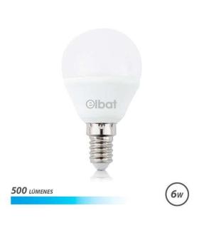 Elbat Bombilla LED G45 6W 500LM E14 Luz Fria - Ahorro de Energia - Larga Vida Util - Bajo Consumo - Color Blanco