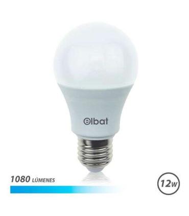 Elbat Bombilla LED - Potencia 12W - Lumenes 1080 - Tipo de Luz 6500K Luz Fria - Casquillo E27 - Angulo 220º - Dimensiones 60X120