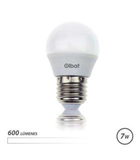 Elbat Bombilla LED - Potencia: 7W - Lumenes: 600 - Tipo de Luz: 4000K Luz Blanca - Casquillo: E27 - Angulo: 220º - Dimensiones..